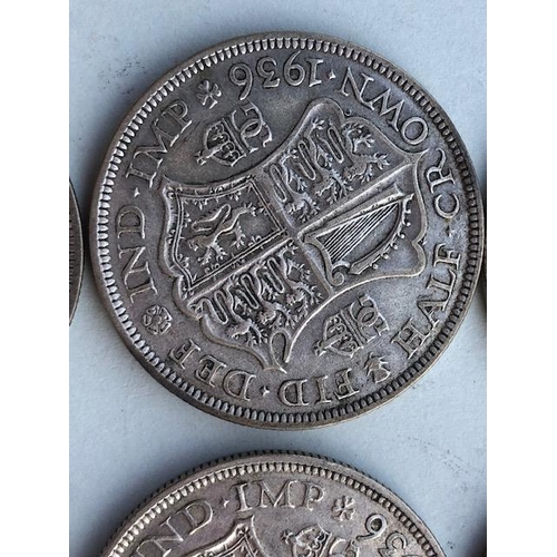 124 - Collectable coins, a group of pre 1947 silver Half crowns varying dates from George V reign, 22 in t... 