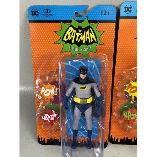 129 - Movie, Comic collectables, McFarlane, DC Retro Batman figures to include Cat woman, Batman, Robin, R... 