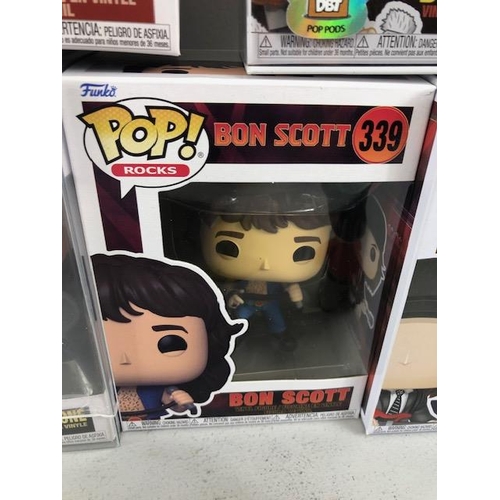 130 - Pop culture collectables, Funko POP! figures to include Sonny Corleone, Bon Scott, Coca-Cola Santa, ... 