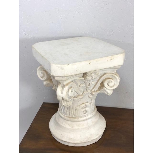 137 - Marble style display Plinth (composite) approx 41.5cm tall