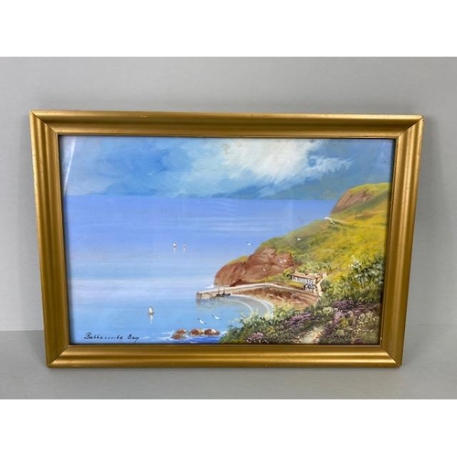 139 - T Weston: pair of watercolours of costal scenes both signed T Weston, titled Oaaicombe Beach and Bab... 