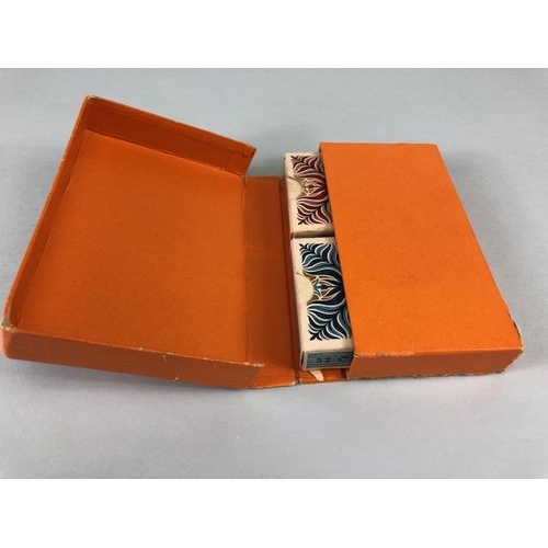 151 - Vintage Hermes Paris, two packs of playing cards in their orange outer carton stamped HERMES PARIS,