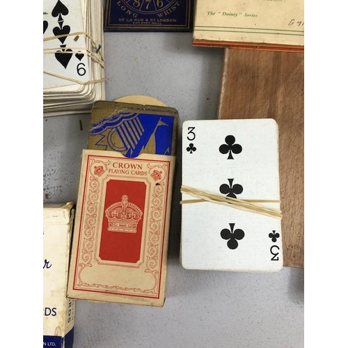 152 - Vintage Toys and Games,  to include quantity playing card of different types, games to include early... 