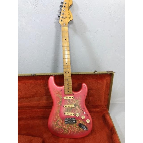 163 - Vintage Guitar, 1980s Electric Fender Stratocaster, Pink Paisley design body serial number E912504, ... 