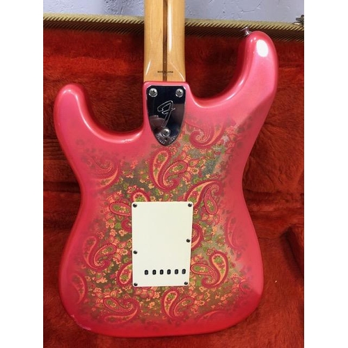 163 - Vintage Guitar, 1980s Electric Fender Stratocaster, Pink Paisley design body serial number E912504, ... 