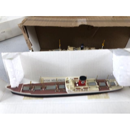 174 - Collection of Die cast metal and resin model ships merchant and military 20 in total