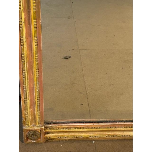 189 - Large Gilt Framed mirror with panel back approx 140 x 114cm