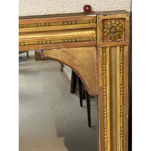 189 - Large Gilt Framed mirror with panel back approx 140 x 114cm