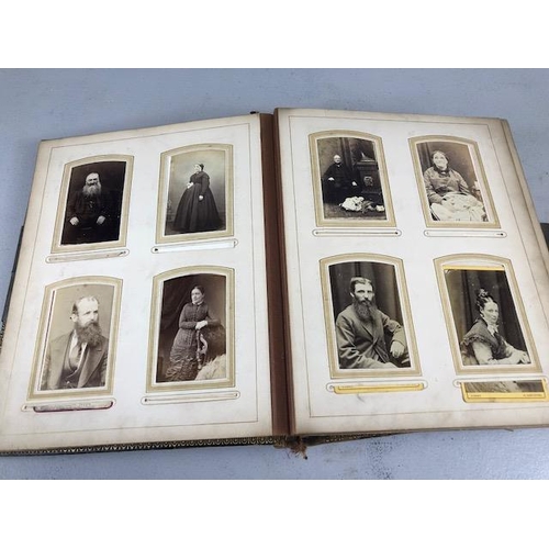 198 - Antique 19th century continental musical photograph album containing portrait photos  A.F,