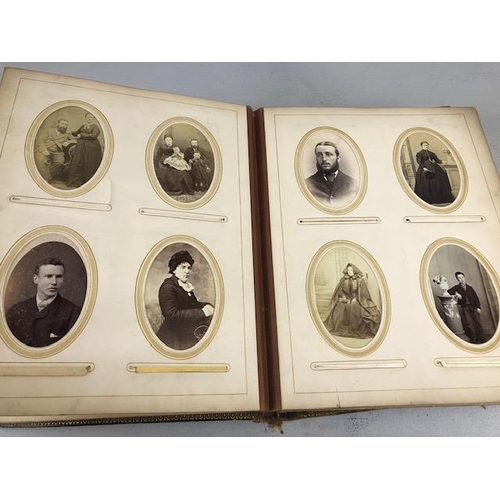 198 - Antique 19th century continental musical photograph album containing portrait photos  A.F,