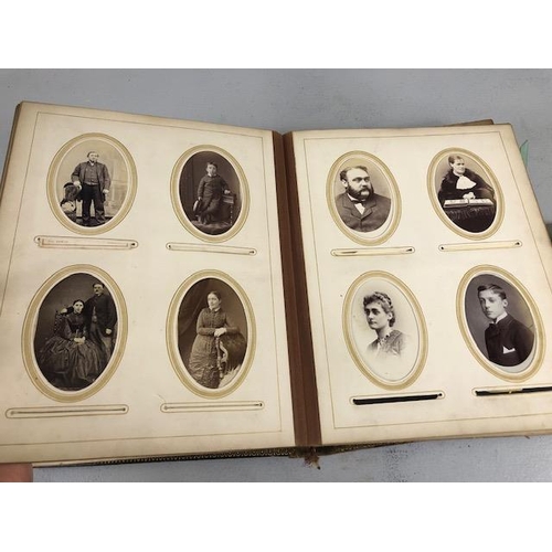 198 - Antique 19th century continental musical photograph album containing portrait photos  A.F,