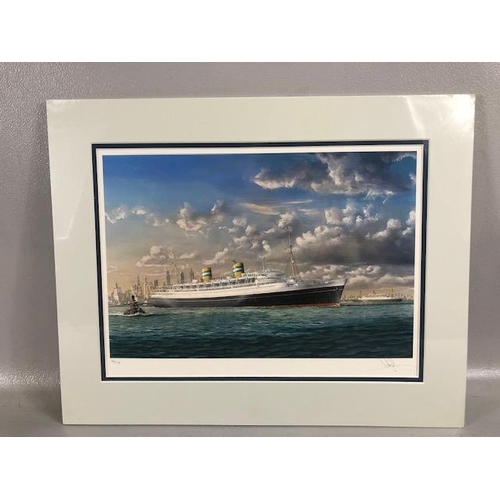 199 - Shipping interest, collection of limited edition ship prints all unframed 4 in total including Atlan... 