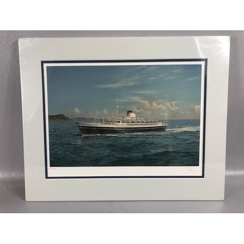 199 - Shipping interest, collection of limited edition ship prints all unframed 4 in total including Atlan... 