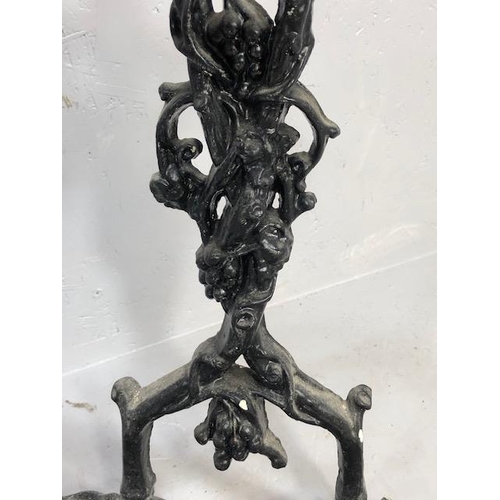 207 - Antique Victorian style sick or umbrella stand of cast Iron in the design of twisted grape vines  ap... 