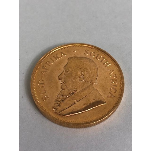 21 - Full Gold Krugerrand 1oz of fine gold 1974