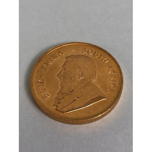 22 - Full Gold Krugerrand 1oz of fine gold 1974