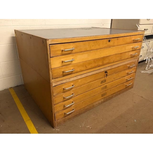 228 - Modern seven drawer plan chest