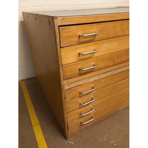 228 - Modern seven drawer plan chest