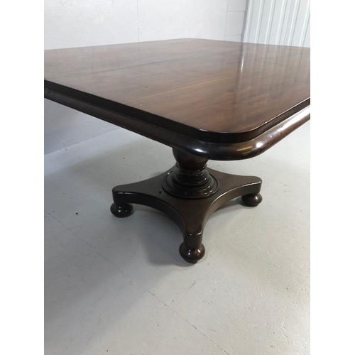 230 - Antique Furniture, Victorian Cuban Mahogany rectangular tilt top dining table, turned column central... 