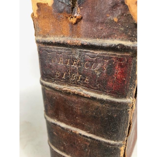 233 - Antique Books, collection relating to religion, 1777 Family Bible, early 19th century King James bib... 