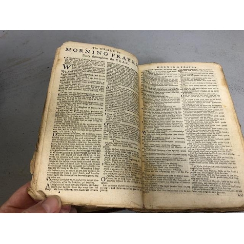 233 - Antique Books, collection relating to religion, 1777 Family Bible, early 19th century King James bib... 