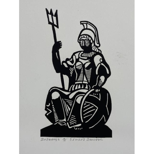 251 - Edward Bawden CBE RA (1903-1989), Britannia, linocut, signed and titled in pencil, numbered 4/15, on... 