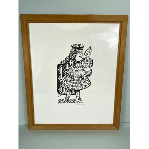 254 - Edward Bawden CBE RA (1903-1989), Jack of Hearts, linocut, signed and titled in pencil, numbered 6/2... 