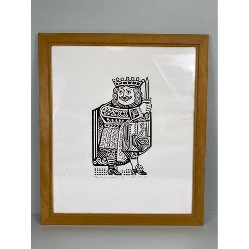 255 - Edward Bawden CBE RA (1903-1989), The King of Hearts, linocut, signed and titled in pencil, numbered... 