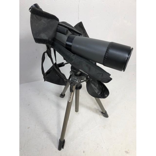 256 - Sporting scope by oloticron ES80 GA waterproof, with stand and cover