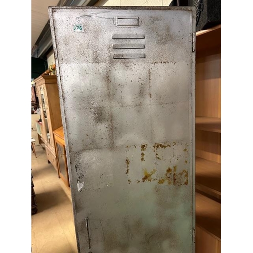 276 - Vintage Steel Locker with four internal shelves approximately 52 x 46 x 190cm