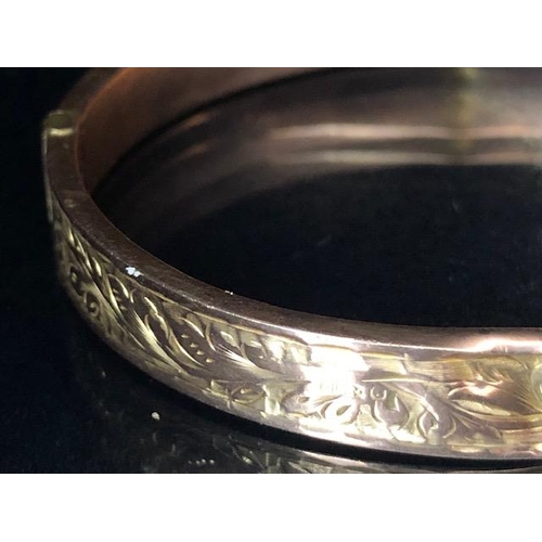 28 - 9ct Gold bangle as found approx 8.5g