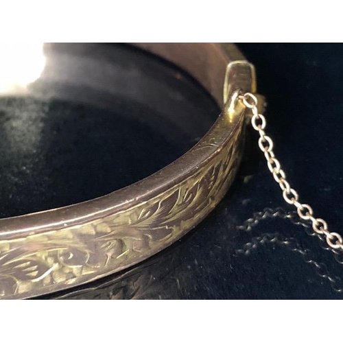 28 - 9ct Gold bangle as found approx 8.5g