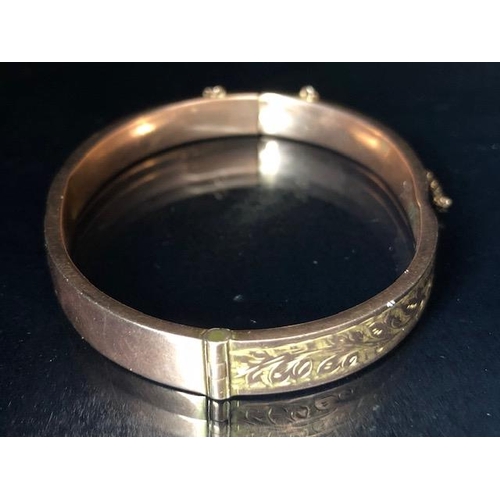 28 - 9ct Gold bangle as found approx 8.5g