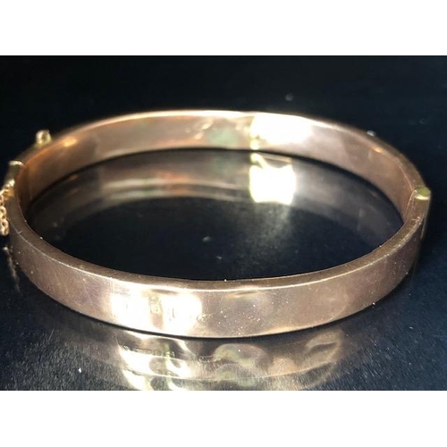 28 - 9ct Gold bangle as found approx 8.5g