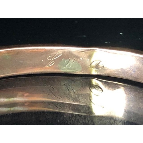 28 - 9ct Gold bangle as found approx 8.5g