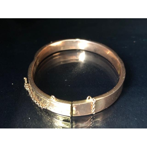 28 - 9ct Gold bangle as found approx 8.5g