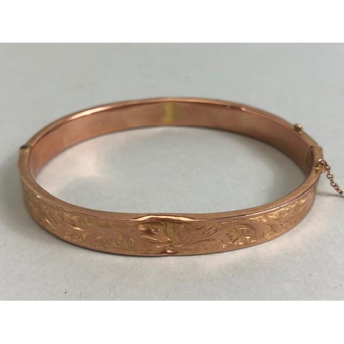 28 - 9ct Gold bangle as found approx 8.5g