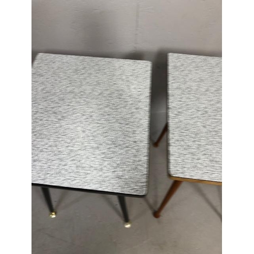 281 - Two similar mid century side tables each approx 49cm tall