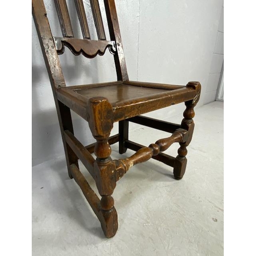 288 - Antique Furniture, provincial made chair, of tall back early 18th century style