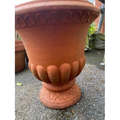 302 - Terracotta garden planter in the form of an urn