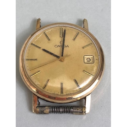 31 - Vintage Omega gold cased watch, stem and crown missing (approximately 10 g,) along with a Vintage ge... 