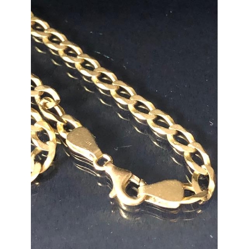 32 - 9ct Gold curb link necklace approx 46cm in length and 13g