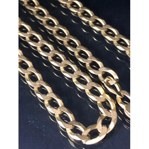 32 - 9ct Gold curb link necklace approx 46cm in length and 13g