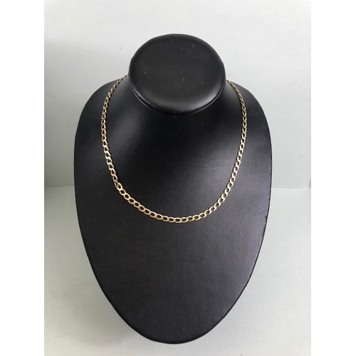 32 - 9ct Gold curb link necklace approx 46cm in length and 13g