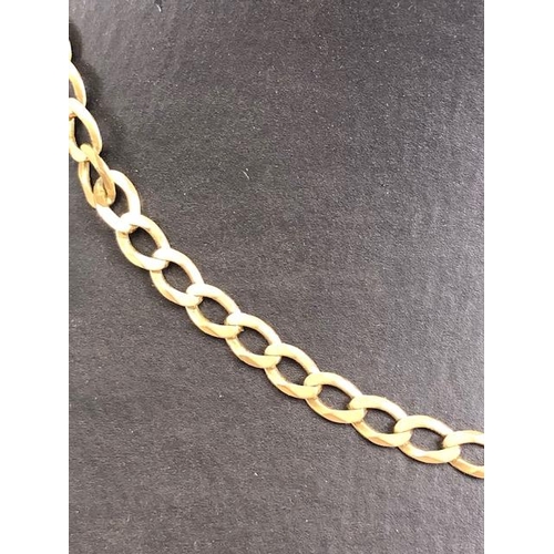 32 - 9ct Gold curb link necklace approx 46cm in length and 13g