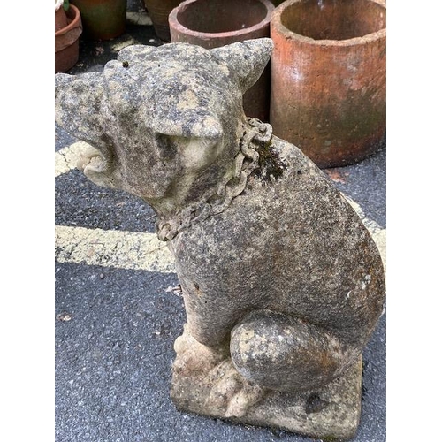 326 - Concrete garden statue of a seated gargoyle, approx 56cm tall