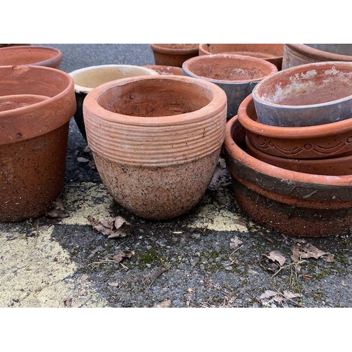 327 - Collection of terracotta garden pots