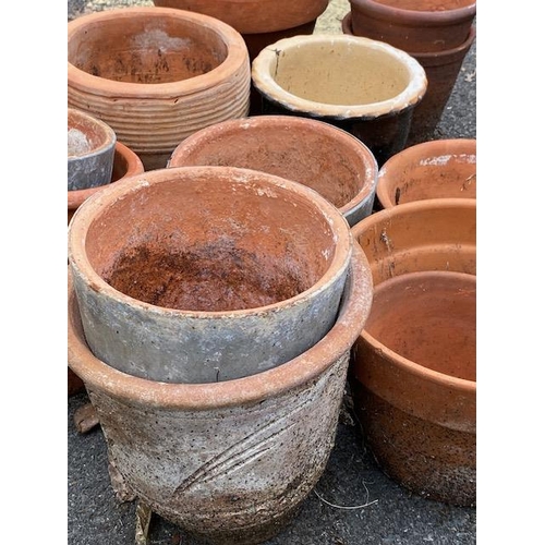 327 - Collection of terracotta garden pots