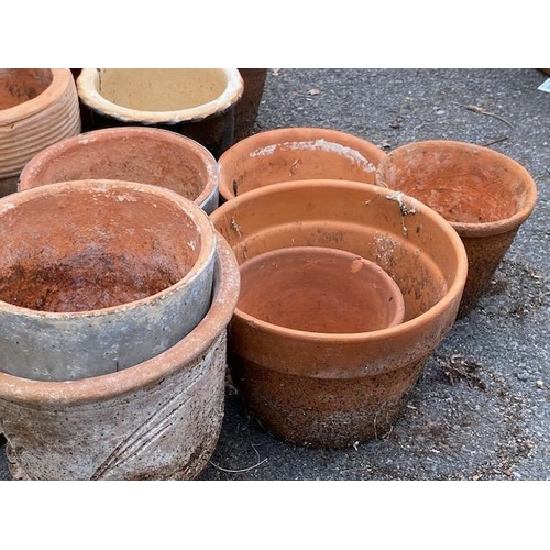 327 - Collection of terracotta garden pots