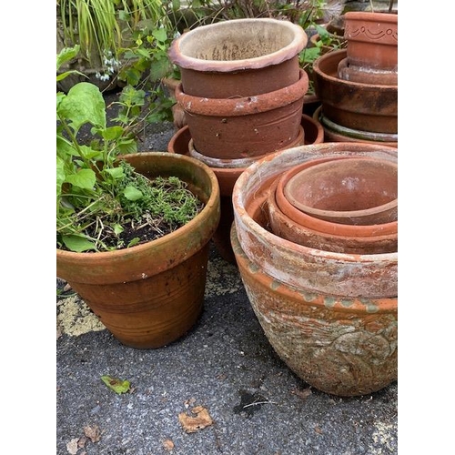 328 - Large collection of mostly terracotta pots